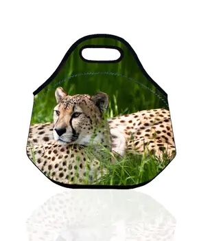 

Leopard Travel Outdoor Cooler Thermal Insulated Lunch Box Tote Bag Container New