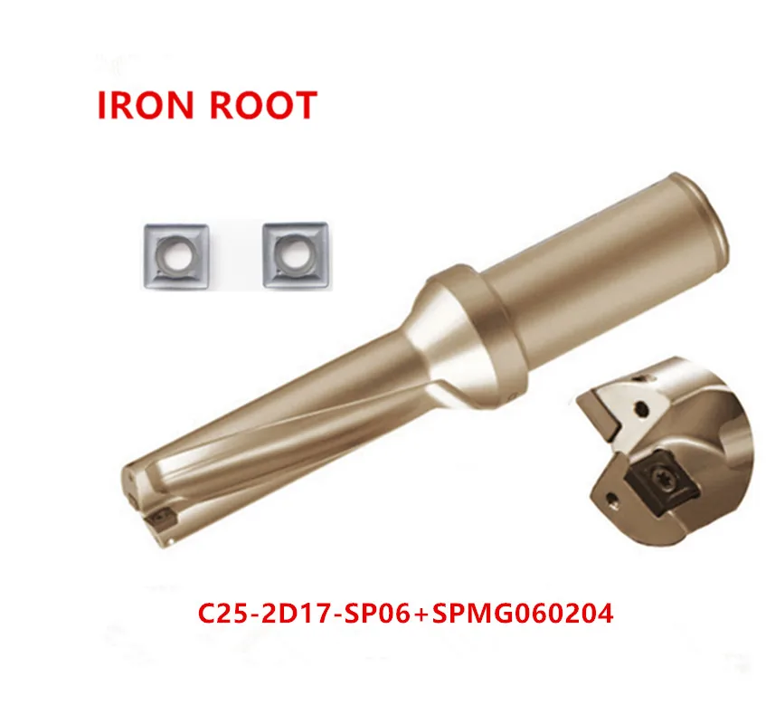 New1P C25 2D17 SP06 U drill indexable drill + 2P SPMG060204 DG 6115