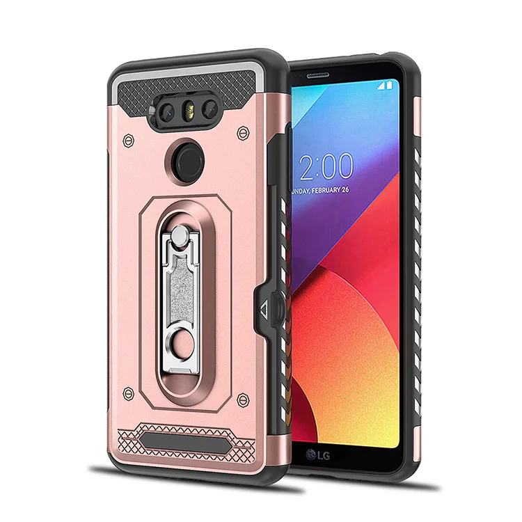 Для LG G6 G7 G8 Чехол Прочный Гибридный матовый противоударный силиконовый чехол для LG V30 V50 Q6 Q8 чехол стойка с карманом для карт