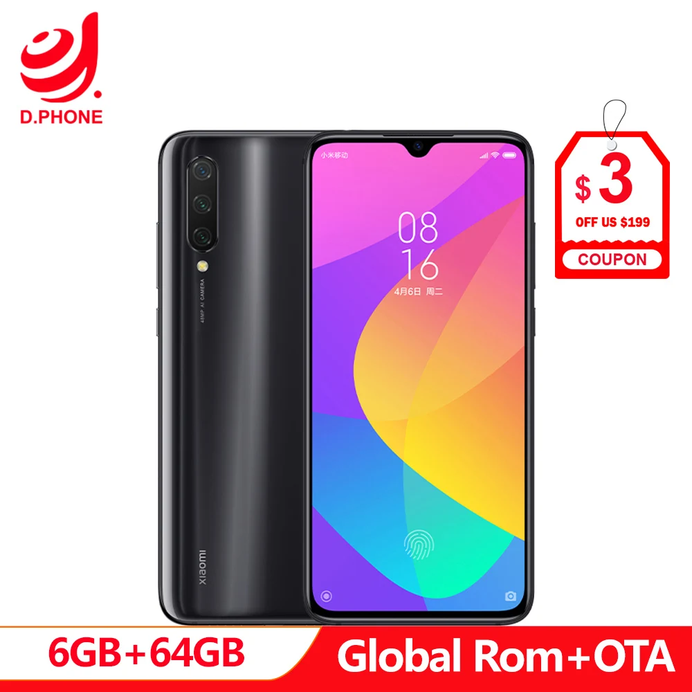 

Official Global ROM Xiaomi Mi CC9 6GB 64GB Smartphone CC 9 Snapdragon 710 6.39" Screen 48MP+32MP AI Cameras 4030mAh Mobile Phone