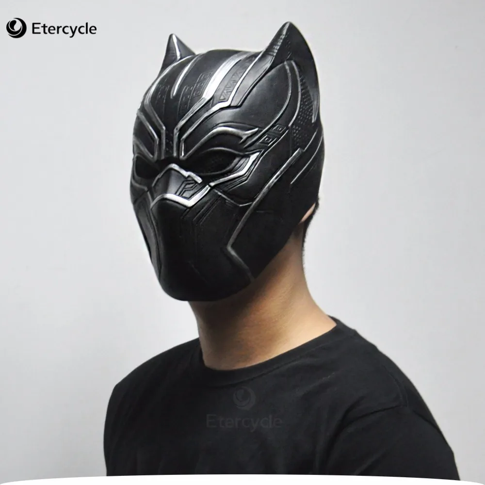 Маскарадная маска на Хэллоуин черная маска Пантеры высокое качество мужские латексные игрушки для праздника вечерние для взрослых