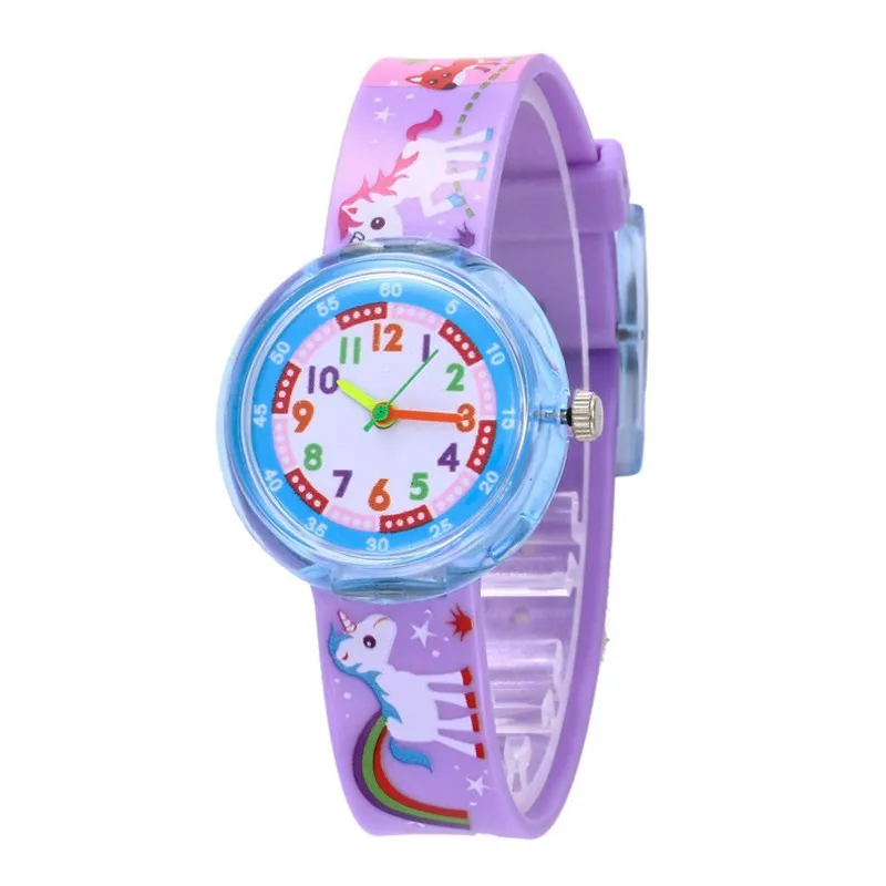 

New High Quality Silicone Strap unicorn Design watches Children Quartz Kids Girl Boys Students wrist Watch Relogio kol saati