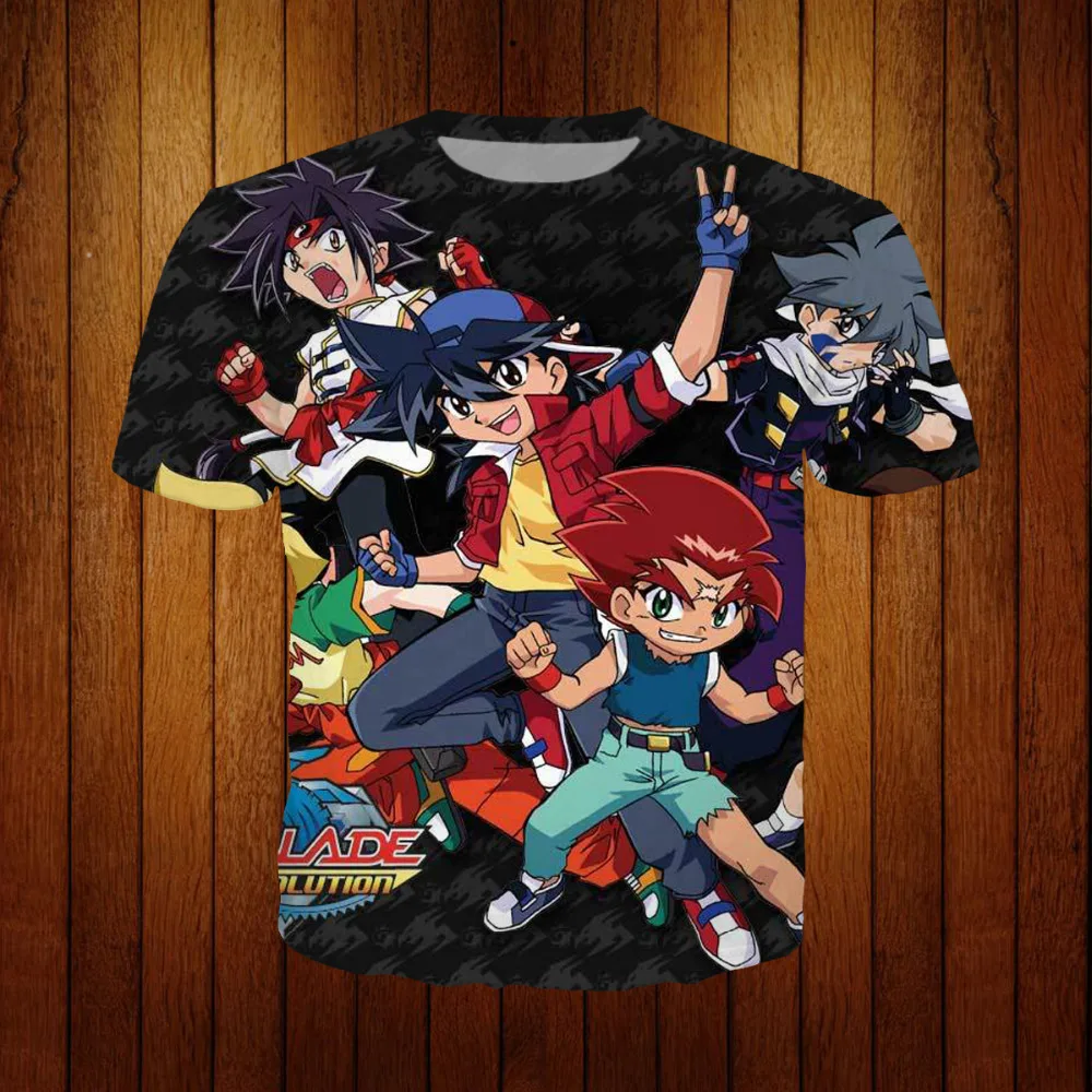 

Funny Summer anime Beyblade 3D T shirt Printed Short Sleeve Round Neck casual unisex T-shirt hot sweatshirt hiphop hoodies k1