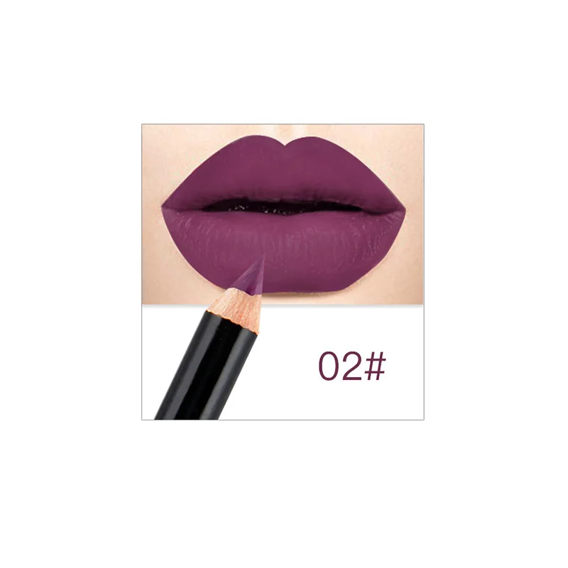 12 Colors Brand Lip Pencils Matte Lipliner Pencil Waterproof Makeup Long Lasting Lip Liner Pencil Set Beauty Makeup Cosmetic - Цвет: Шоколад