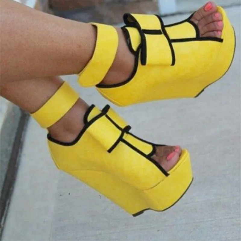 SHOOFOO shoes,Elegant fashion free shipping, 14.5 cm of wedges heel shoes, peep toe pumps, women shoes. SIZE:34-45 SHOOFOO shoes,Elegant fashion free shipping, 14.5 cm of wedges heel shoes, peep toe pumps, women shoes. SIZE:34-45