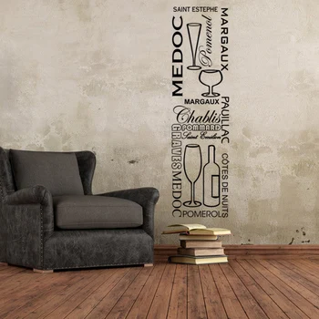 

KUCADA French words wall sticker for kitchen decoration home decor diy removable black WP1116