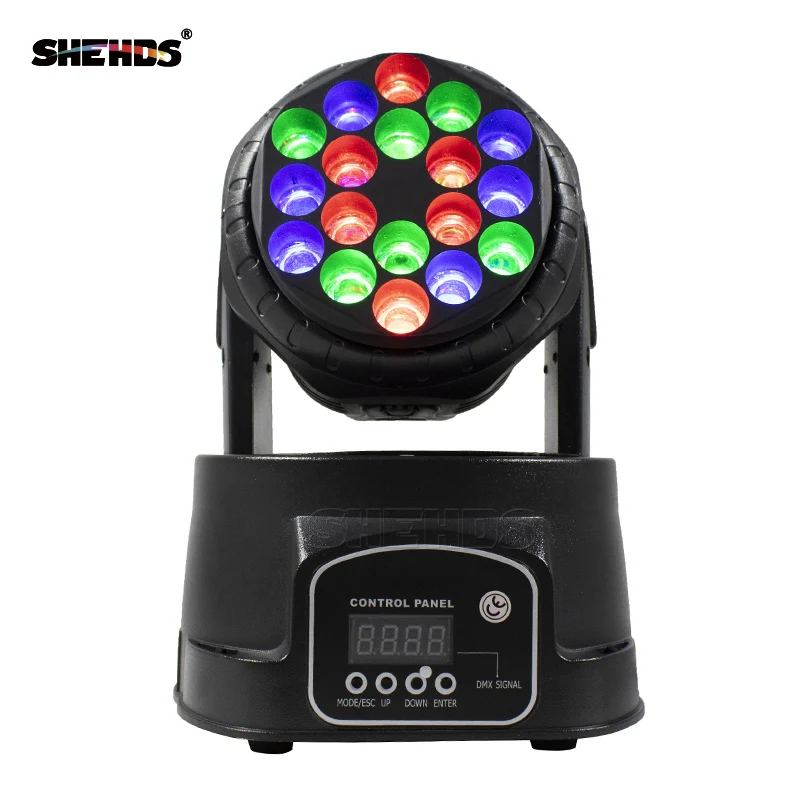 

4pcs/lot LED Beam 18x3W RGB Moving Head Stage Lighting For Event,Disco Party Night Club SHEHDS DMX512 Stage Lighting
