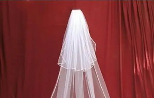 Bridal Veil White Ivory Two layer long Velo de novia Wedding accessories
