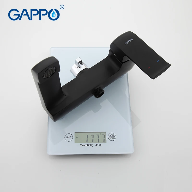 GAPPO High Quality Lacquered Black bathtub faucets Wall Mounted with Handheld Shower bathtub faucet Bathroom mixer taps Bath