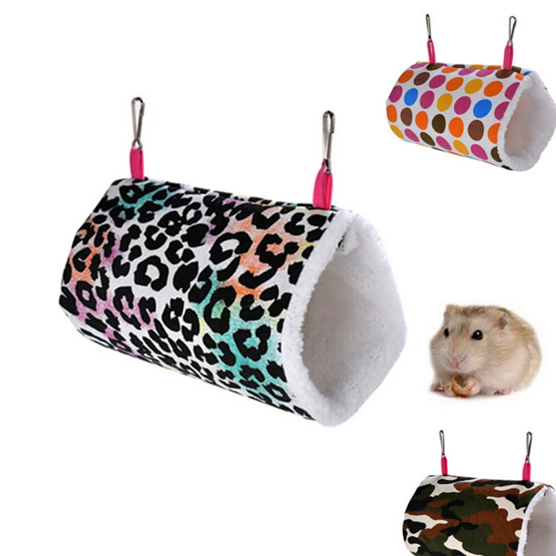 Plush Hamster Hammock Bird Hanging Cave Warm Small Animal Hammock Bed