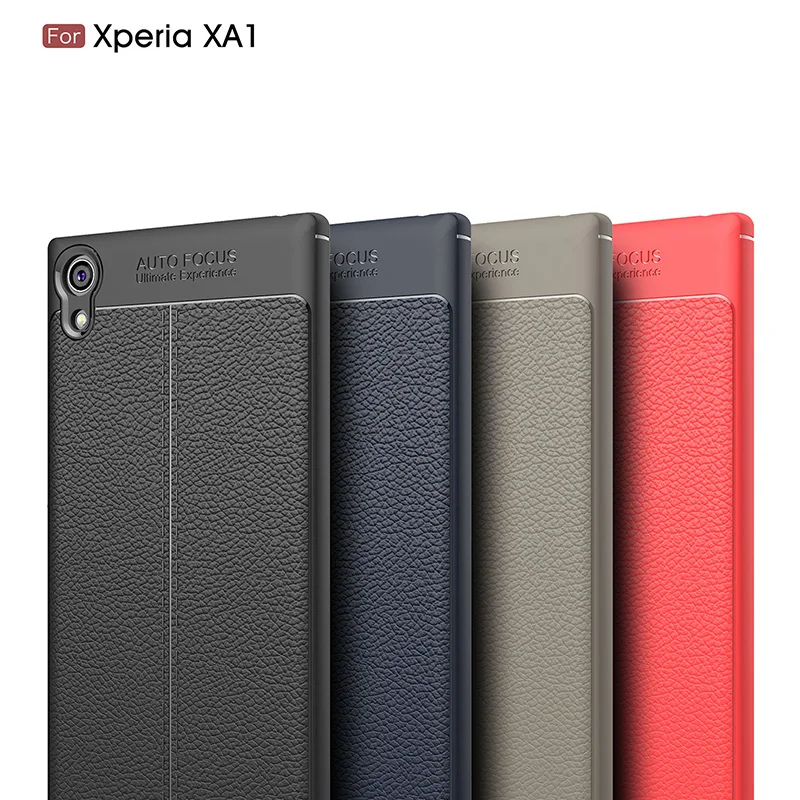 Litchi silicone case sony xperia xa1 (1)