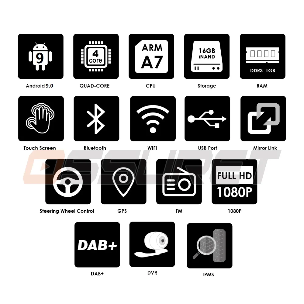 Flash Deal 9" Android 9.0 Car GPS Navigation for VW Volkswagen GOLF 5,Polo Passat b5,Jetta Tiguan Touran Skoda,canbus,steering wheel,RDS BT 2