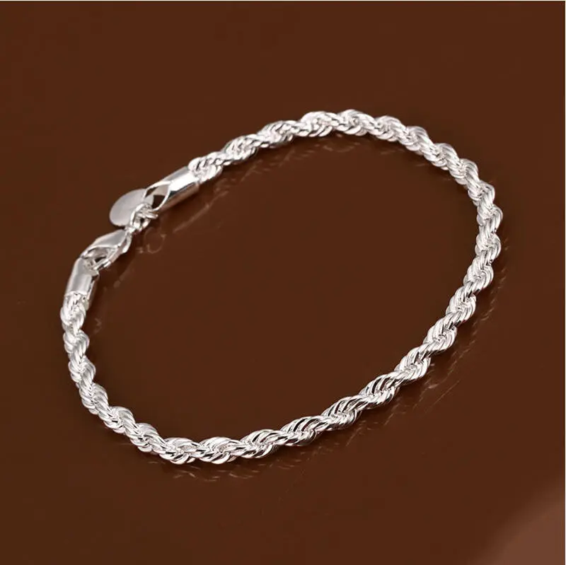 

20cm Women Jewelry Fashion Design Jewelry Rope Bracelet Silver Plated Bracelet