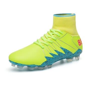 

High Quality Men's Soccer Shoes Outdoor Lawn Non-slip Sneakers Zapatos Para Hombre De Futbol High Top Adult Trend Football Boots
