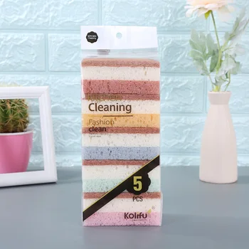 

5pcs/pack Magic Wipe Dish Sponge Kitchen Clean Scouring Cloth Dish Washing Sponge Kitchen Cleaning Tools Hot sales KLF057