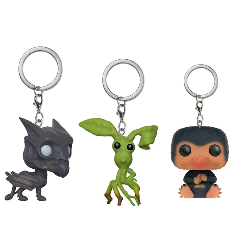 

Hot Sale Harri Potter Fantastic Beasts and Where to Find Them Action Figure Niffler Vinyl Pocket Keychain With Retail Box