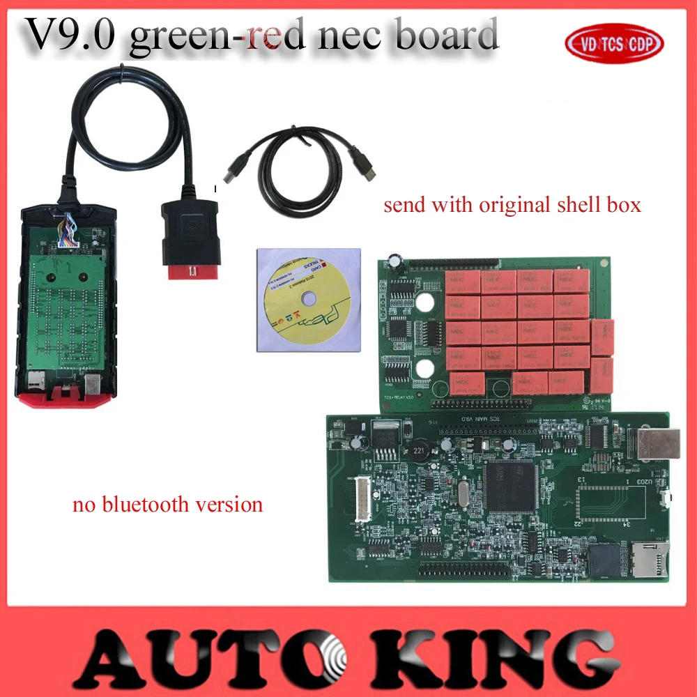 Новый v9.0 nec Реле VD TCS CDP Pro Plus с Bluetooth OBD2 инструменту диагностики для автомобиля и