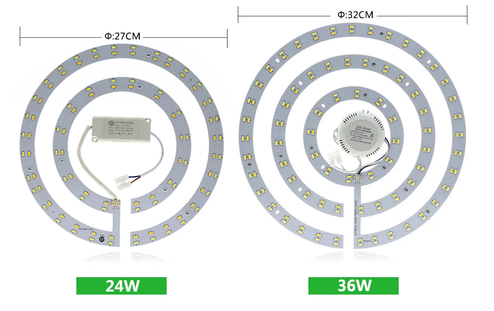 Светодиодный светильник с кольцевой панелью 15 Вт, 18 Вт, 24 Вт, 36 Вт, двойной цвет, высокая яркость, круглая Замена трубок, удобная установка для потолочных светильников