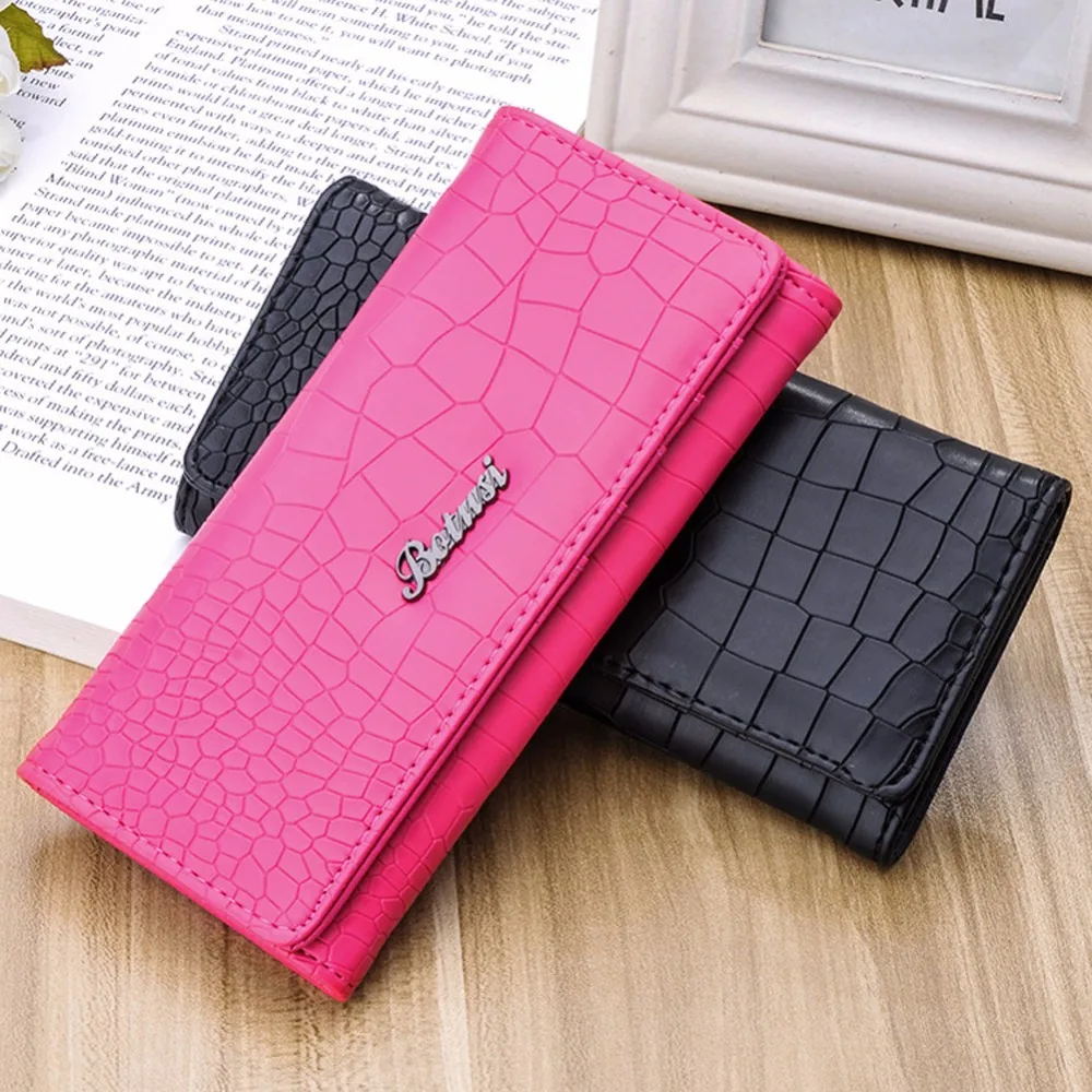 2016 Fashion Ladies Brand Handy Long Wallet Women Luxury Leather Credit Card Holder Money Wallets and Purse for Female Girls