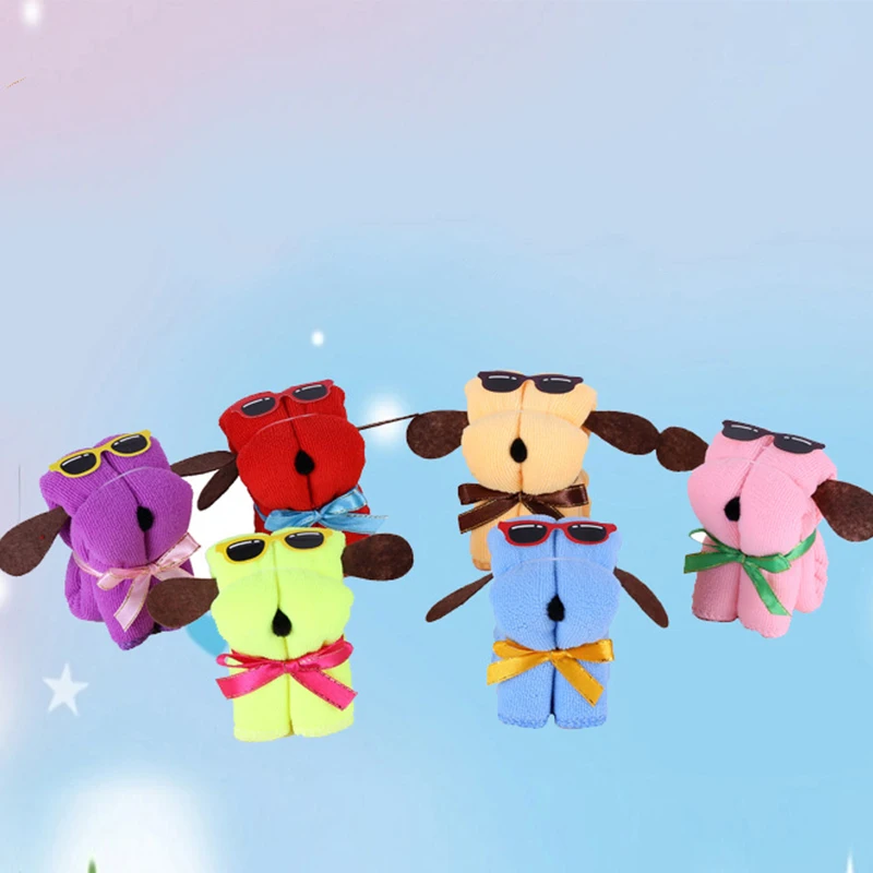 5pcs Cute Dog Shape Cotton Cake Towel Creative Mother's Day Wedding Persent Birthday Gifts 88 @  99 775 YJS Dropship