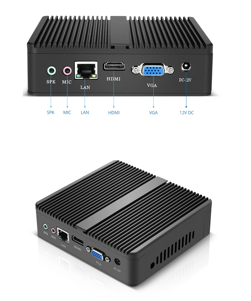 XCY безвентиляторный мини ПК Windows 10 Core i5-4200Y i3-4010Y микро компьютер HDMI VGA WiFi Настольный игровой офис бытовой usb ПК