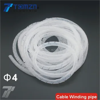 

Flame retardant white spiral bands diameter 4mm About 20M Cable casing Cable Sleeves Winding pipe