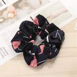 YJSFG дом модные женские туфли резинки для волос Веревка Scrunchie хвост держатель Фламинго лента для волос для девочек шифон резинки для волос