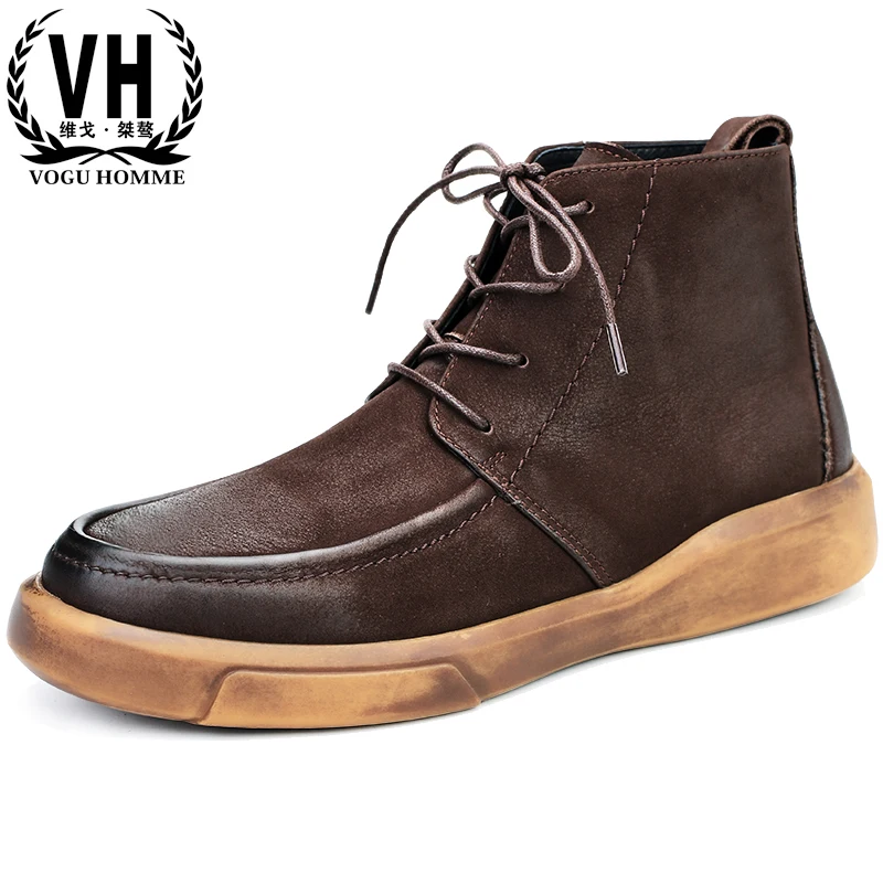 velvet Genuine Leather men's high top shoes Martin boots cowhide short boots autumn winter thick bottomed steel toe shoes cowboy цена velvet Genuine Leather men's high top shoes Martin boots cowhide short boots autumn winter thick bottomed steel toe shoes cowboy цены онлайн