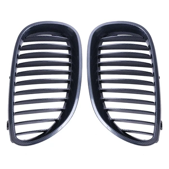

Carbon Look Front Grille Kidney Grill For BMW E60 E61 M5 525i 528i 530i 535i 550i 5 Series 2003-2010 Car Exterior Parts .# CASE