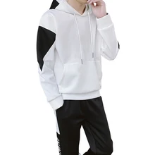 Rlyaeiz весенне-осенний Повседневный Спортивный костюм Мужская спортивная одежда Цветные Лоскутные толстовки+ брюки комплект из двух предметов мужские спортивные костюмы