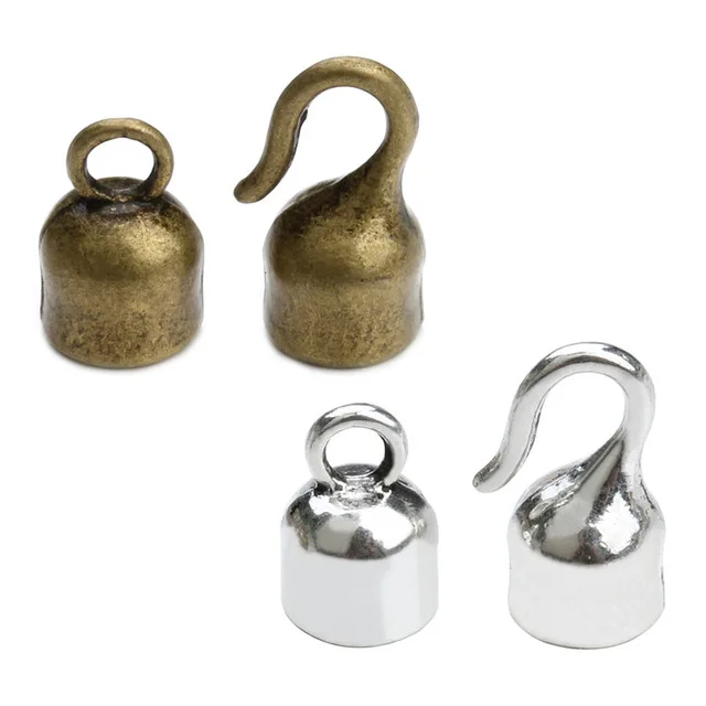 

10sets/lot Hole Size 5.5mm Antique Sliver/Bronze Fit Round Leather Metal End Clasps Diy Jewelry Findings