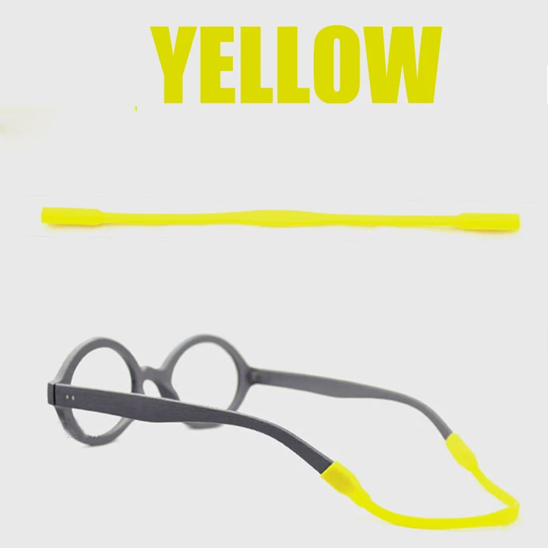 Силиконовые очки цепи держатель для Childern солнцезащитные очки цепи шеи ремешки с петлей веревка цепочка для очков - Цвет: yellow