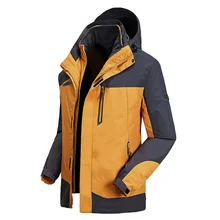 Мужская одежда, бренд AFS JEEP, Мужская ветровка, шапка и подкладка, отстегивающаяся Водонепроницаемая зимняя куртка, Мужская флисовая подкладка, пальто