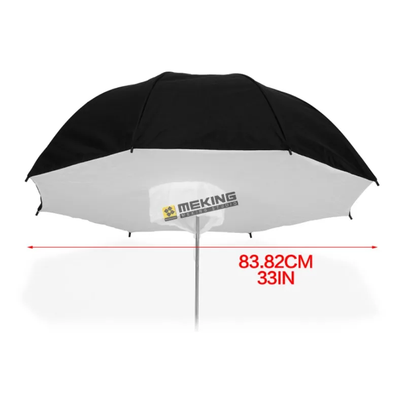 Kit para Luz Selens - 33 Preto & Prata Guarda-chuva Photo Studio Iluminação Guarda-chuvas Softbox 2in1 Fotográfica 2 Pçs 84 cm - Image 2