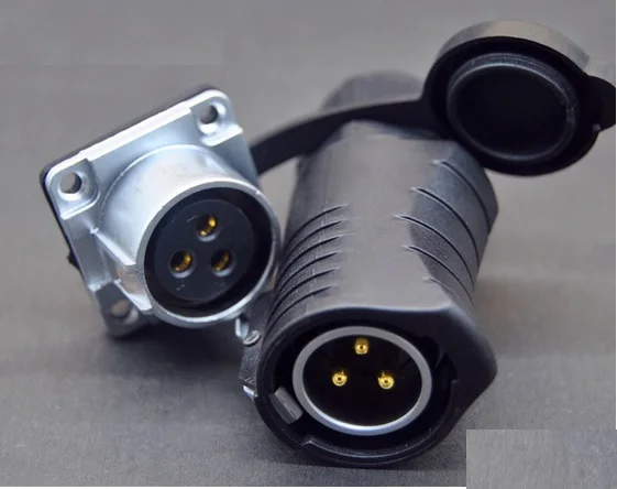 

30 Pack 3 Pin Waterproof Power Cable Push Pull Connector for outdoor LED Display