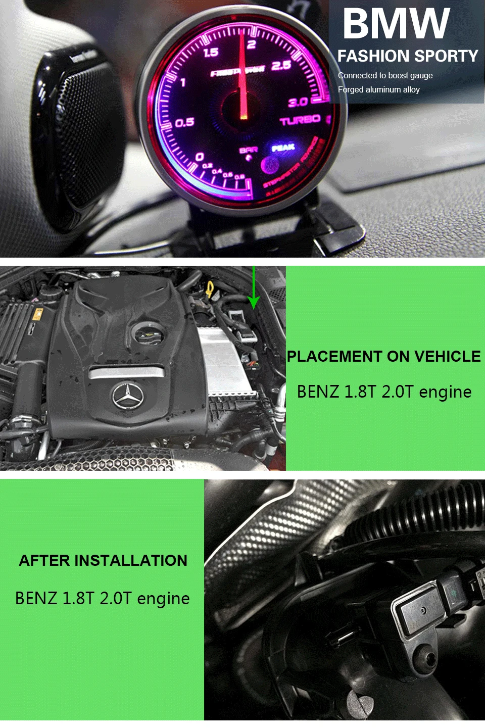 Torneira para Benz Liga de Alumínio Ligado ao Impulso do Motor Classe e 1.8 Turbo Boost Vácuo Classe t 2.0 Bitola c 2 Cheap Peças e carregadores de turbo