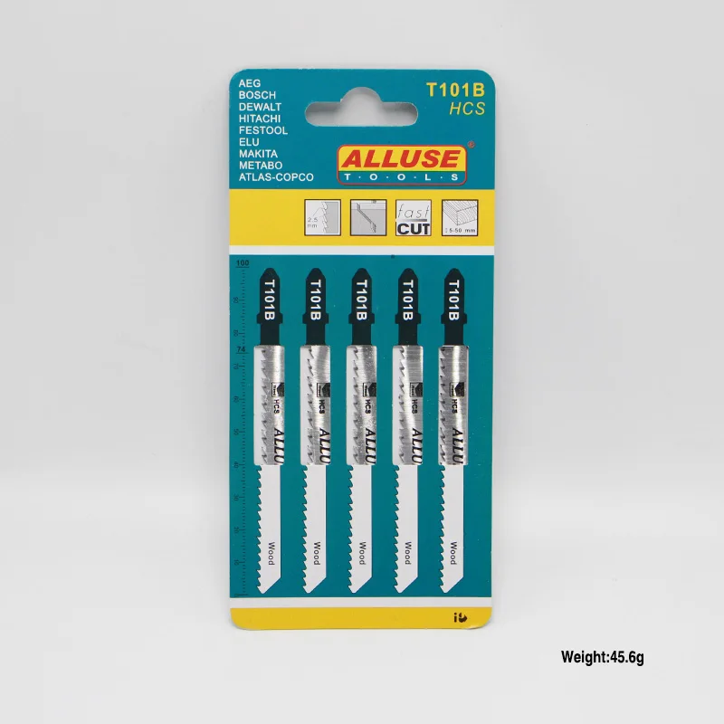 5pcs/lot 74mm100mm Hcs T101b Jig Saw Blades For Accurate Curve Cutting