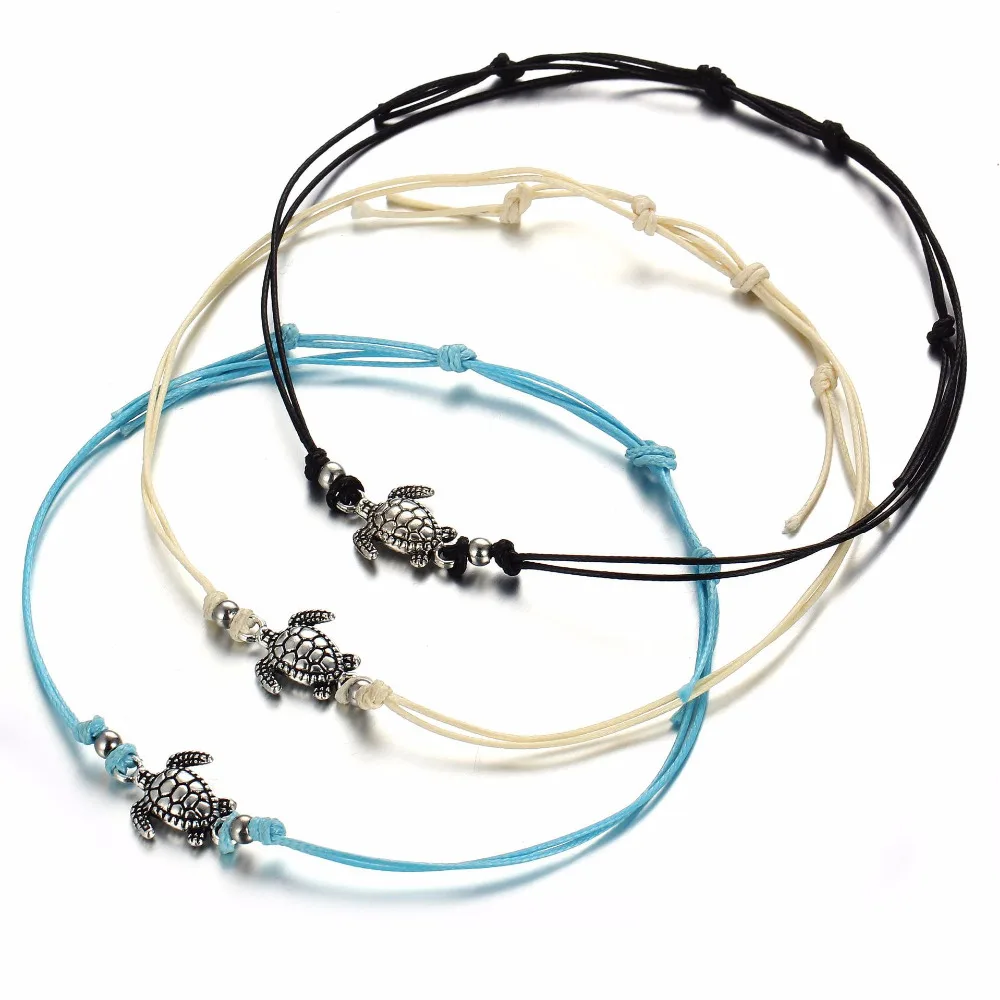 Long Women Silver Turquoise Charm Chain Barefoot Anklet Bracelet Foot Jewelry