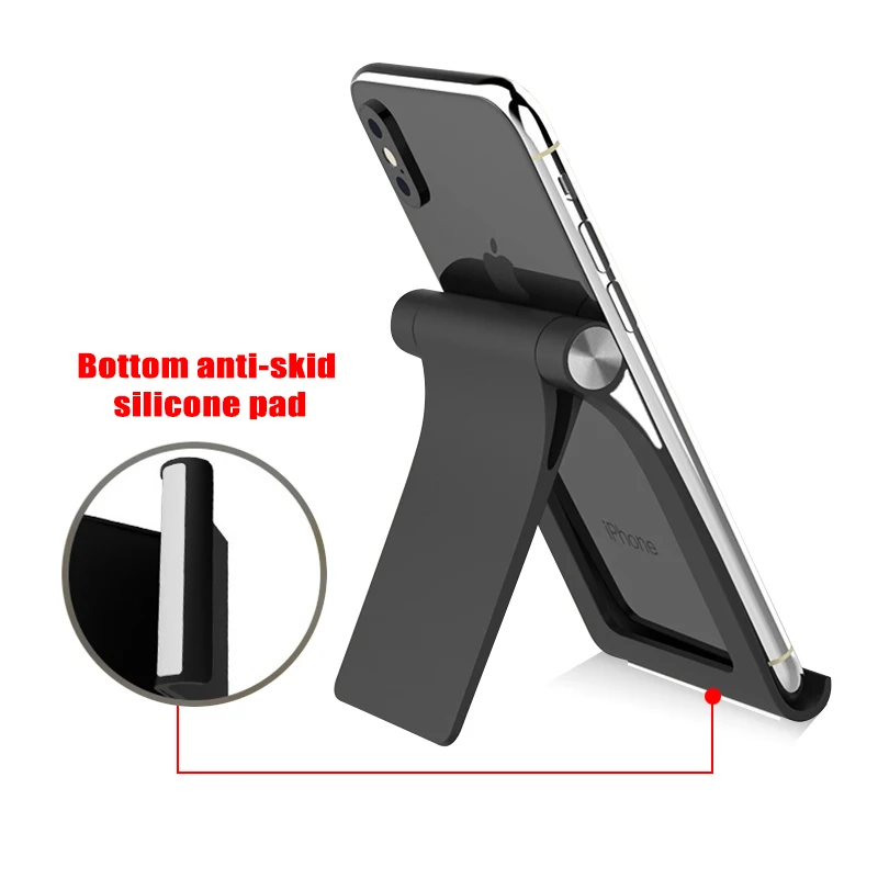 

Universal Black Mini Folding Plastic Cell Phone Mini Stand Holder Cradle for Xiaomi IPhone 8 Plus SE Oppo Huawei P8 Lite