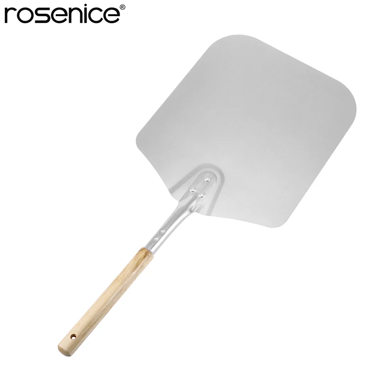 66cm Aluminum Pizza Peel Shovel with Wooden Handle Cake Shovel Baking Tools Cheese Cutter Peels Lifter Tool Pizza Shovel