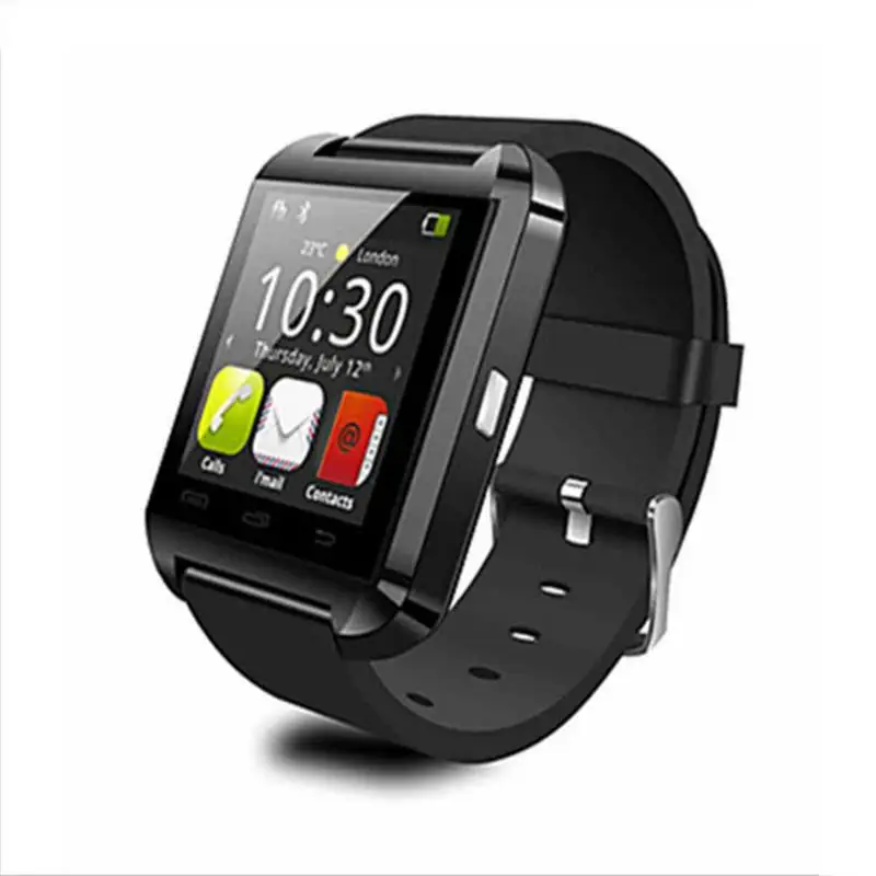 Bluetooth Смарт-часы U8 для iPhone IOS Android, женские Смарт-часы для ношения телефона, носимые устройства, мужские Смарт-часы PK GT08 DZ09 - Цвет: Черный
