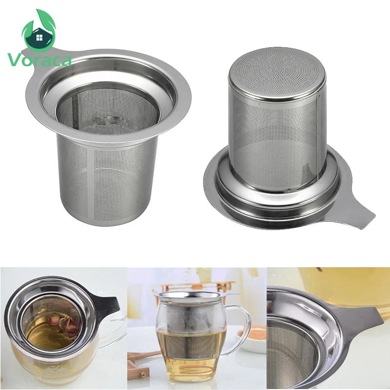 

Stainless Steel Tea Leaf Filter Mesh Tea Infuser Metal Cup Strainer Loose Sieve Metal Cup Filters Teaware Kitchen Drinkware Tool