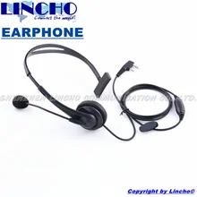 professional noise cancelling walkie talkie microphone earphone headset, two way radio headphone universal K-Type