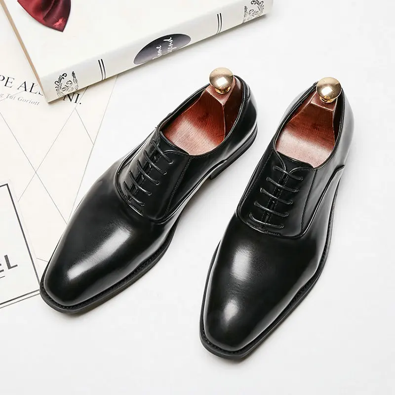 Fashion Men high quality Business Dress Shoes 2019 New Classic Leather ...