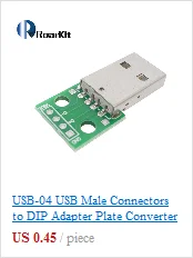 10 шт./лот USB-04 USB штекерные разъемы для DIP адаптера пластины конвертер 4 Pin для 2,54 мм печатной платы