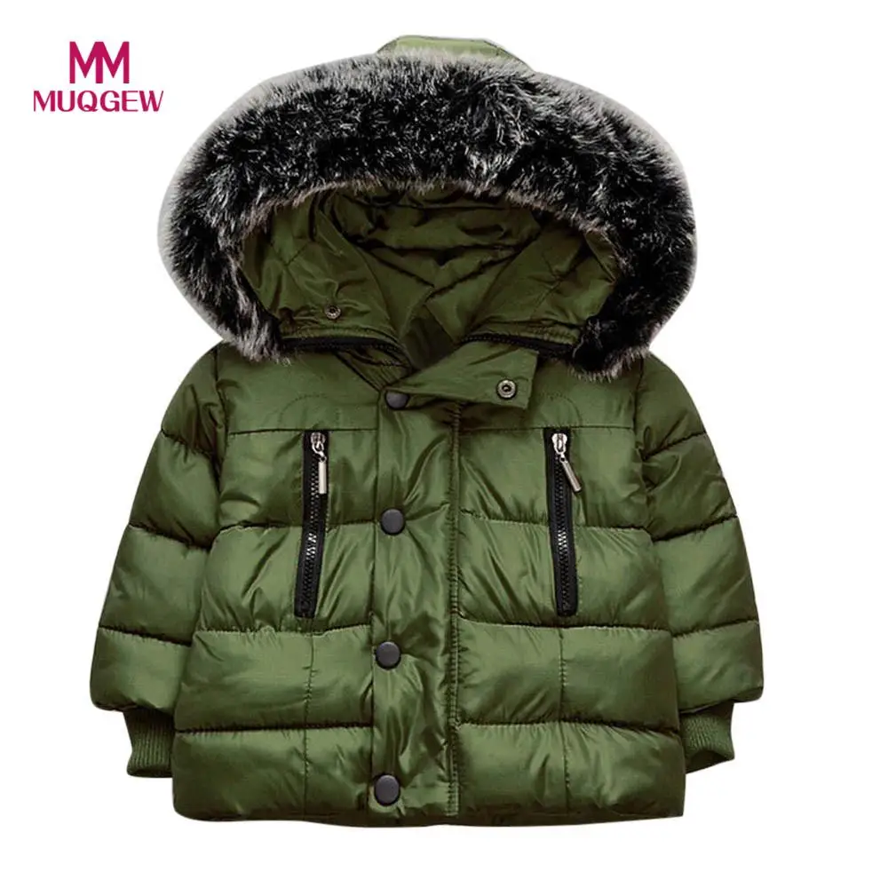 2017 Baby winter jacket for boy Cotton Hooded Coat Jacket Thick Warm Zipper Outwear Clothes jacket for girls children clothing