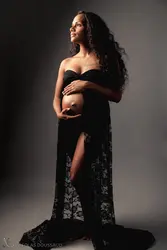 Платья для беременных Подставки для фотографий 2018 кружева фантазии материнства платье для фотосессий рукавов Сексуальная Для женщин