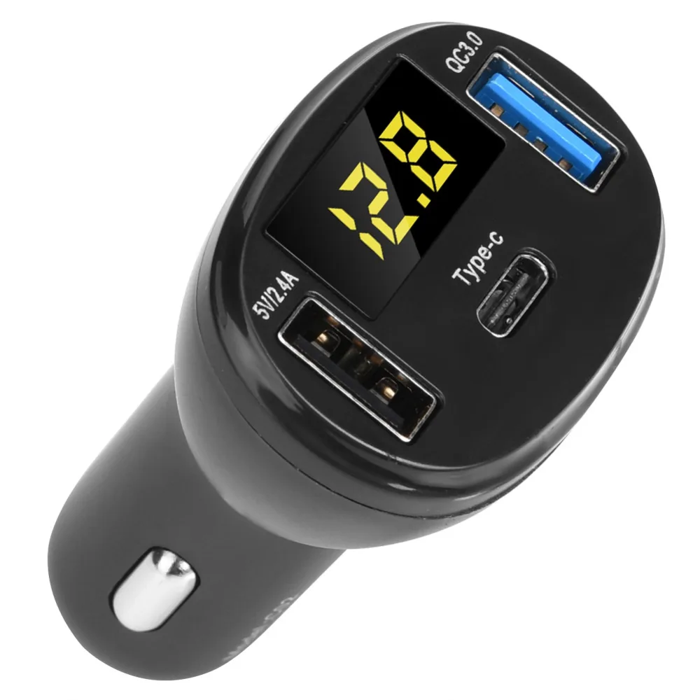 

5V2.4A QC3.0 Dual USB Fast Charge Car Charger Cigarette Lighter Adapter Socket Universal Compatible with all USB powered devices