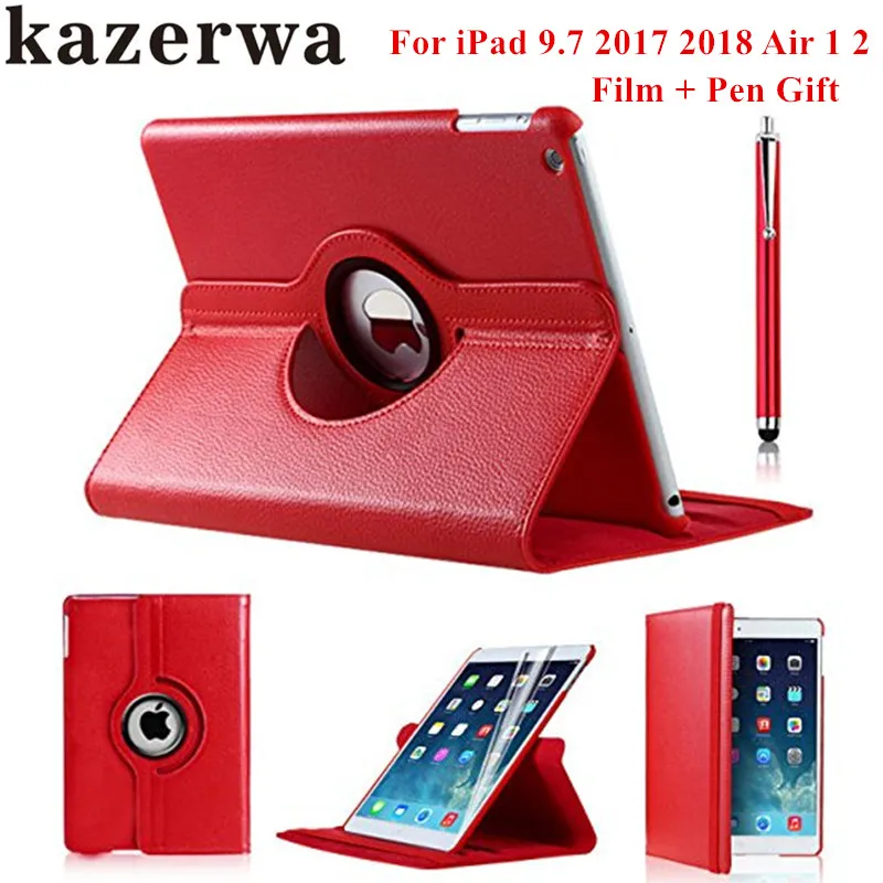 360 Вращающийся Кожаный смарт чехол для Apple iPad Air 1 2 новый 9 7 2017 2018 A1822 A1823 A1893 планшета