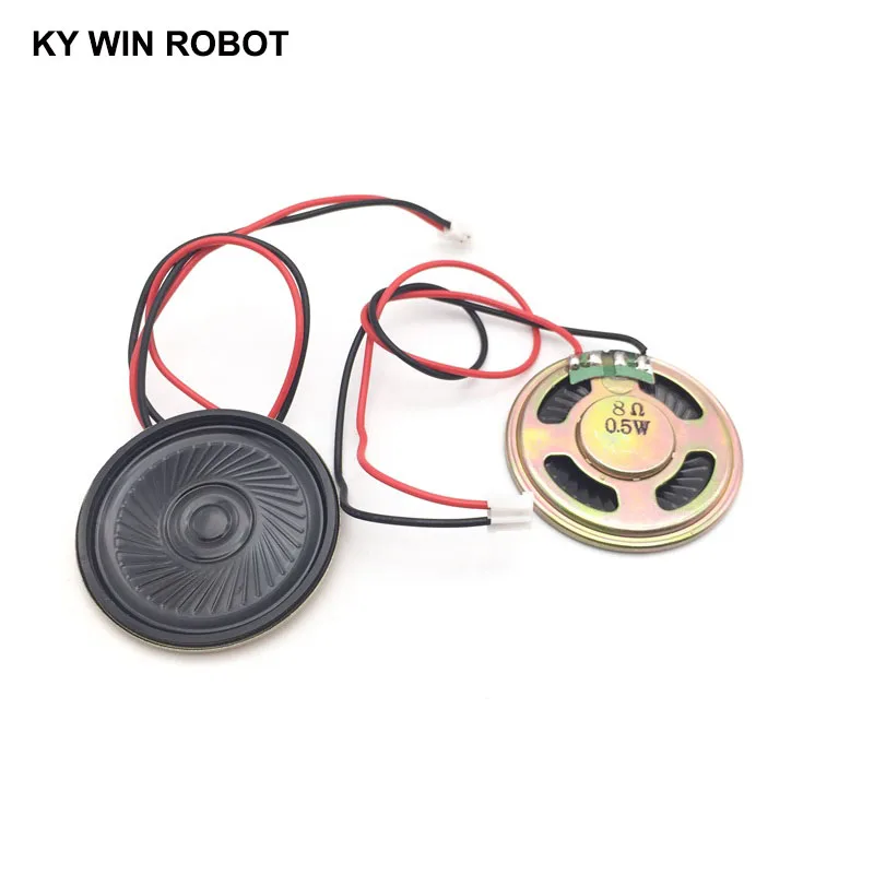 

2pcs New Ultra-thin speaker 8 ohms 0.5 watt 0.5W 8R speaker Diameter 40MM 4CM thickness 5MM with PH2.0 terminal wire length 20CM